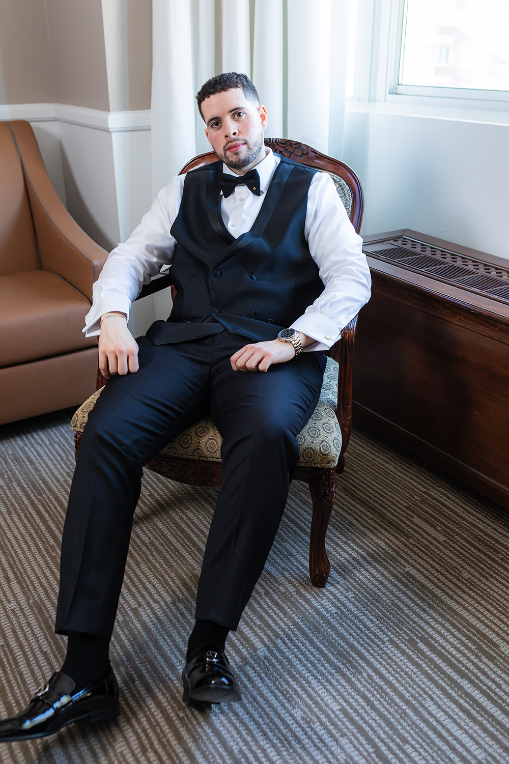Groom Getting Ready