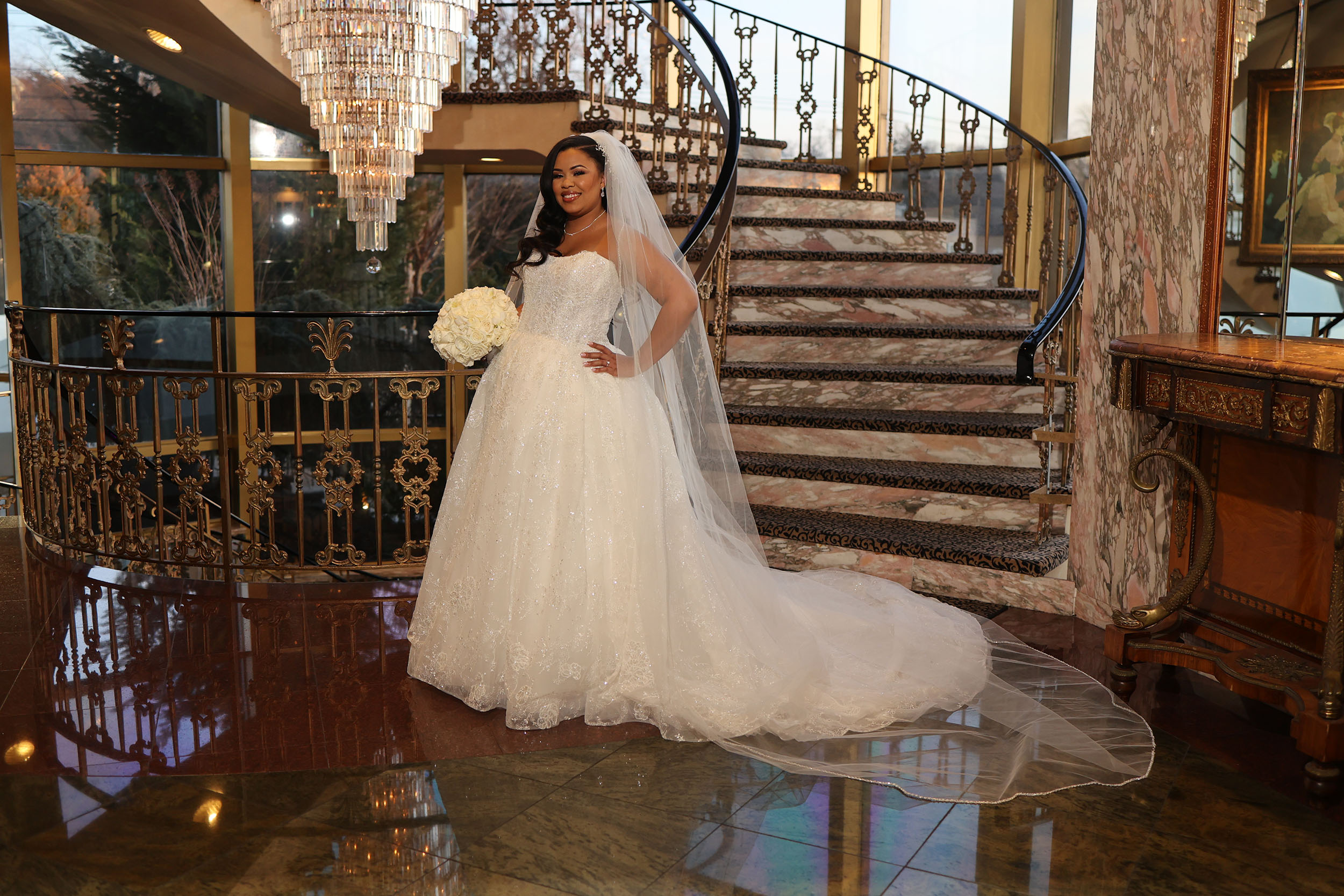 Latasha Fields Bride and Bouquet